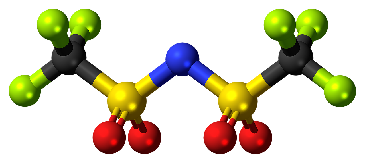 https://pixabay.com/en/bistriflimide-anion-molecule-model-910304/
