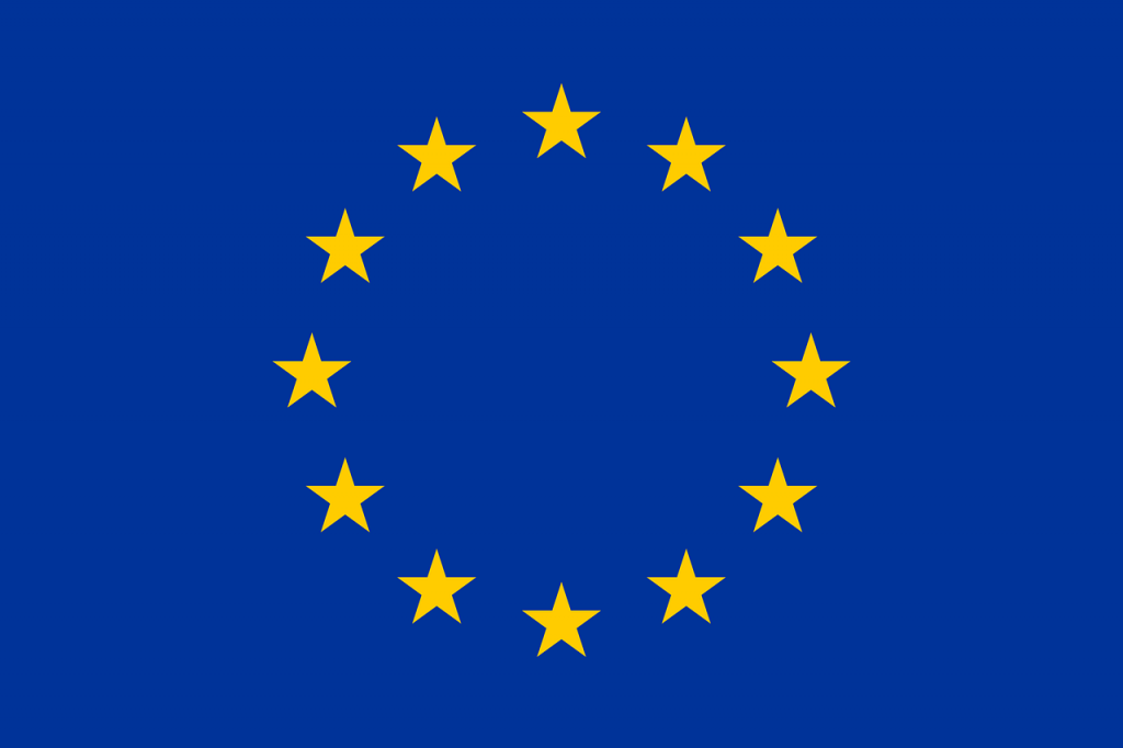 Flag of the European Union, where the GDPR legislation originated.