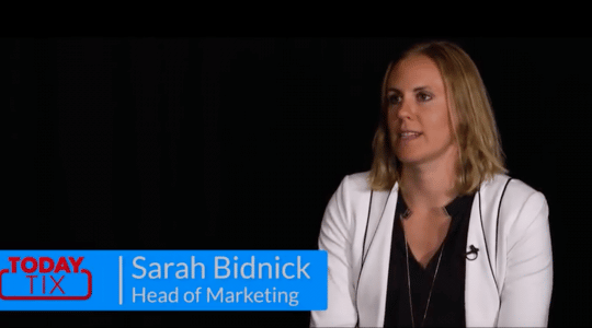Sarah Bidnick TodayTix TUNE testimonial