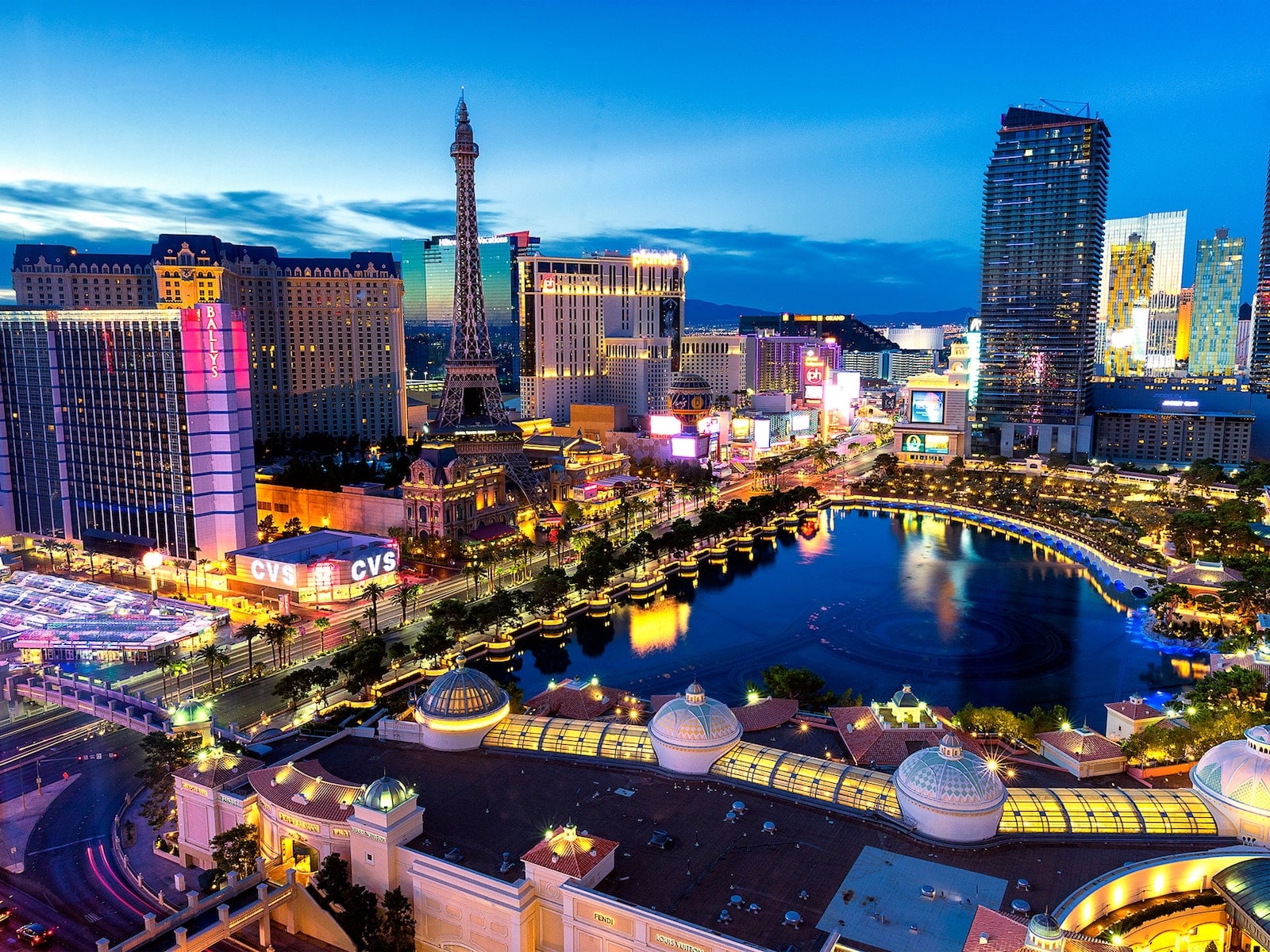 Bird's eye view of the Las Vegas Strip