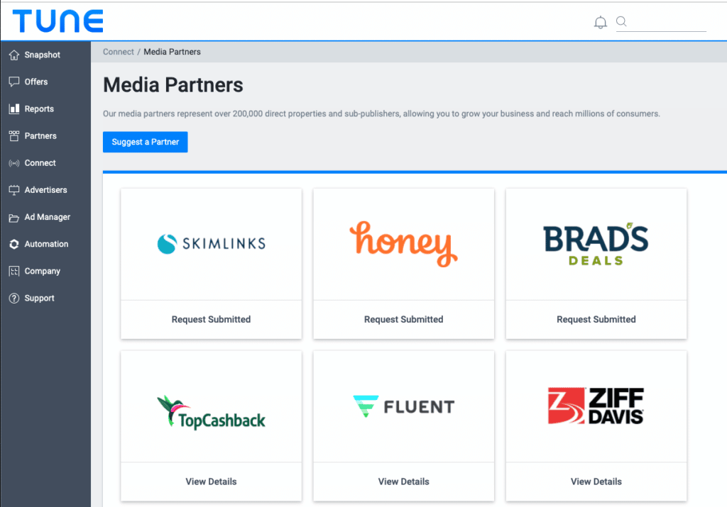 TUNE Media Partners are part of the TUNE Connect Ecosystem