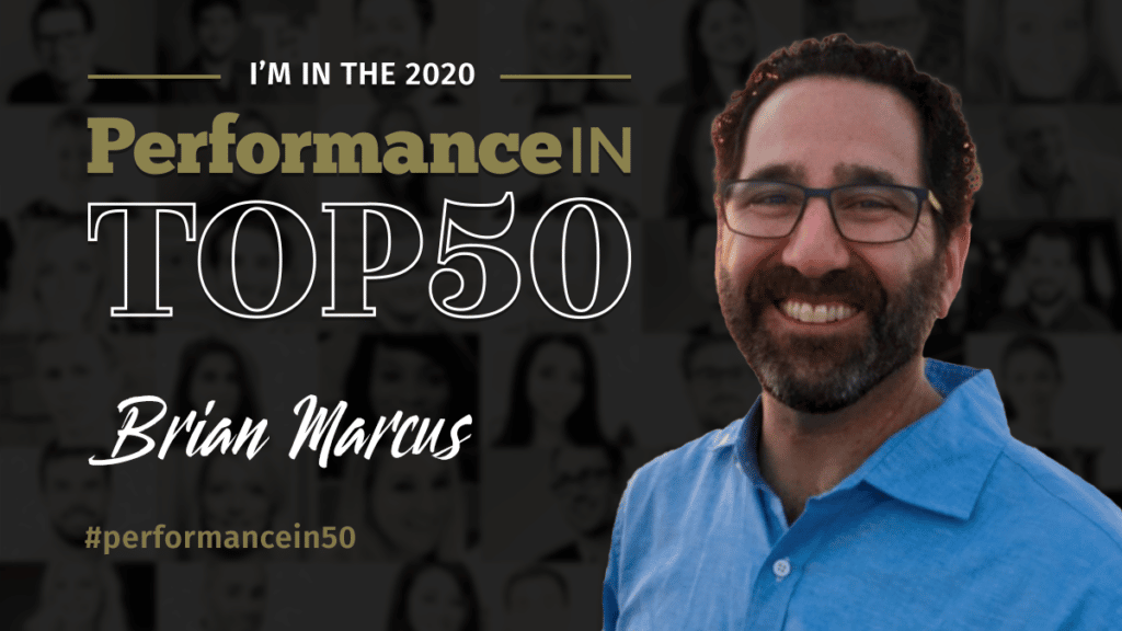TUNE VP of Global Marketing and Partnerships Brian Marcus is part of the 2020 PerformanceIN 50 list