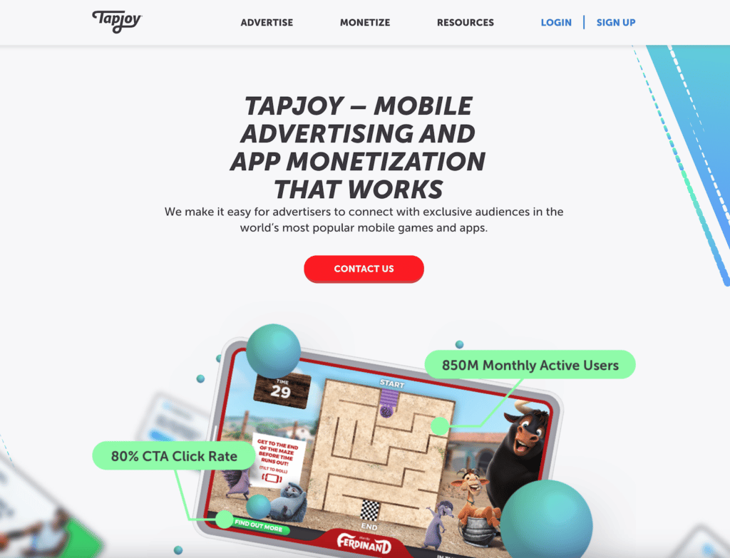 Tapjoy is one example of a mobile affiliate network