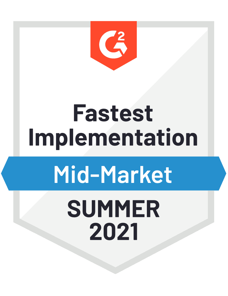 Fastest Implementation - G2 Summer 2021 Badge