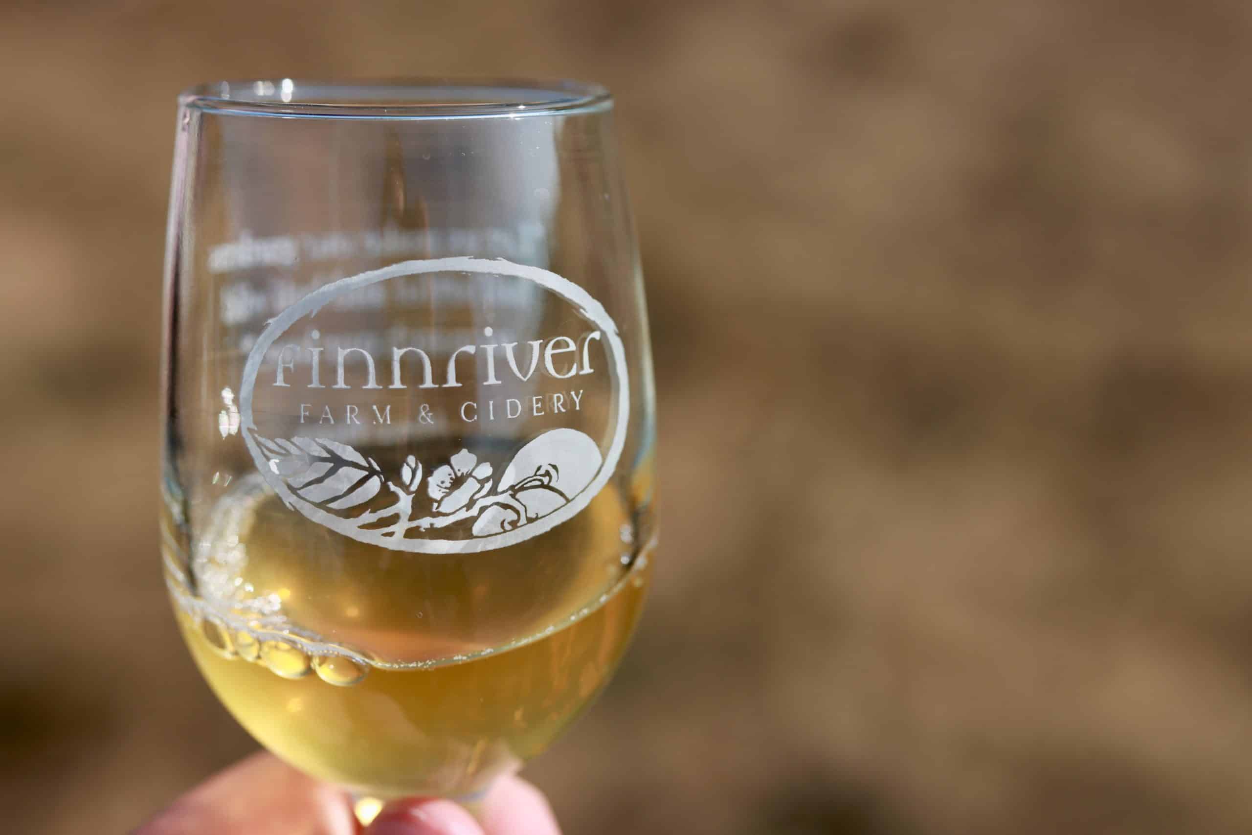 A glass of cider from Finnriver