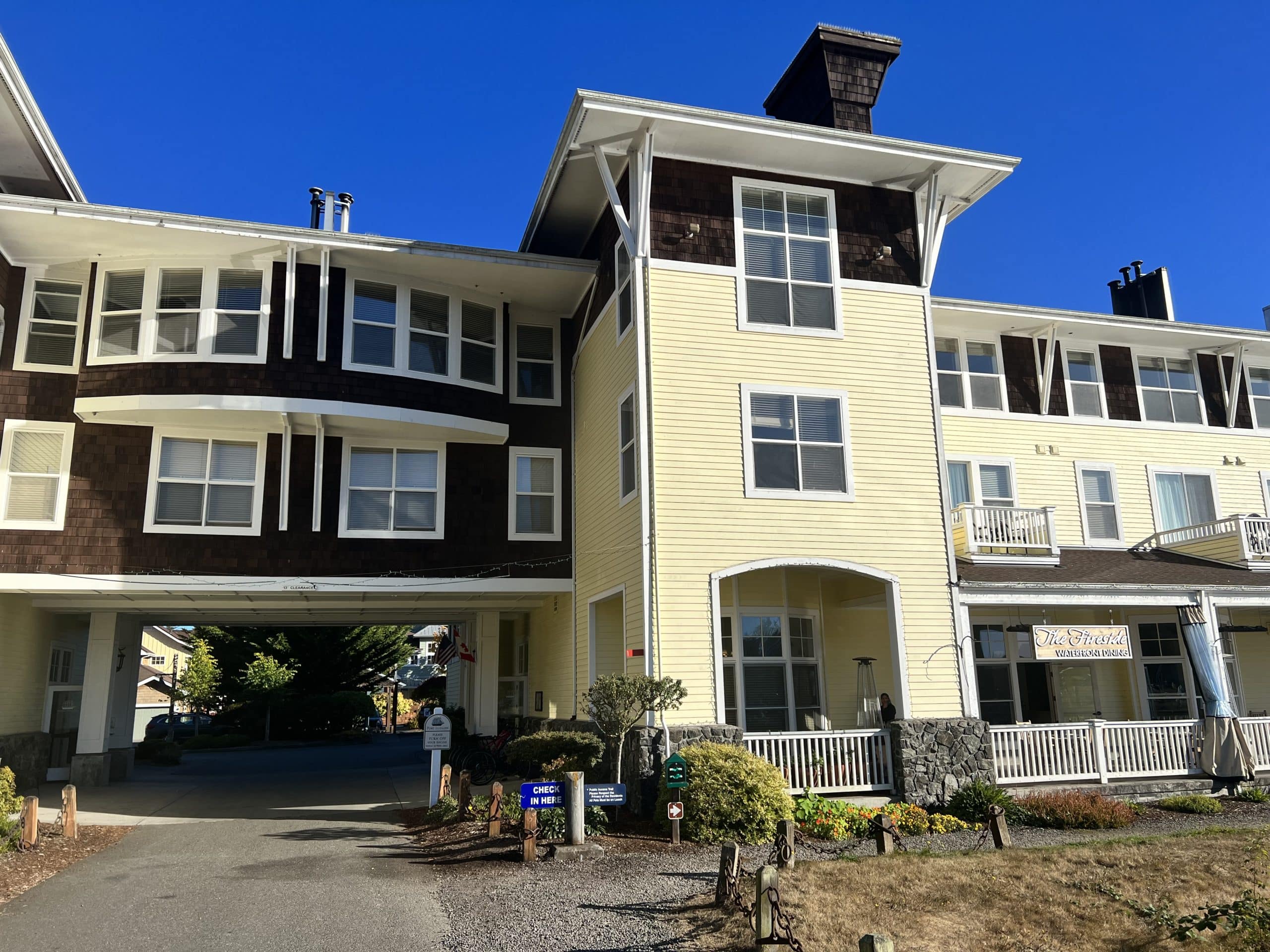 The entrance to the Inn at Port Ludlow, Washington