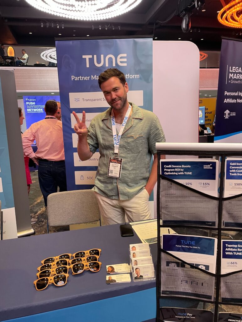 TUNE's Connor Sliva at Affiliate Summit East 2023